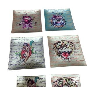 Ed Hardy by Christian Audigier Glass Tattoo Plates